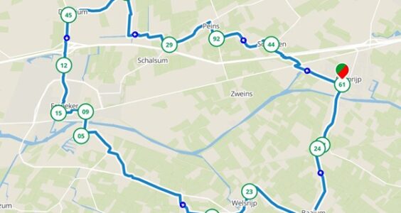 Afbeelding voor Fietsroute Eise Eisinga