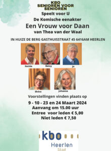 Afbeelding voor Senioren Toneelgroep KBO Heerlen Stad presenteert humoristische eenakters