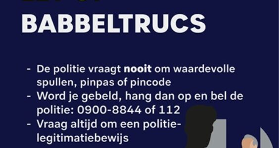 Afbeelding voor Oplichters doen zich voor als politieagenten