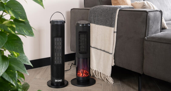 Afbeelding voor Elektrische torenkachel (met sfeerhaard)