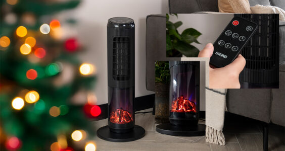 Afbeelding voor BREND BR-2222 Torenkachel met Sfeerhaard