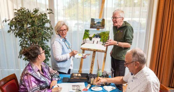 Afbeelding voor Samen kwasten aan kunst