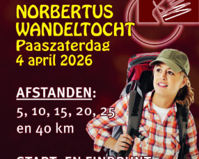 Afbeelding Norbertus wandeltocht paaszaterdag 4 april 2026
