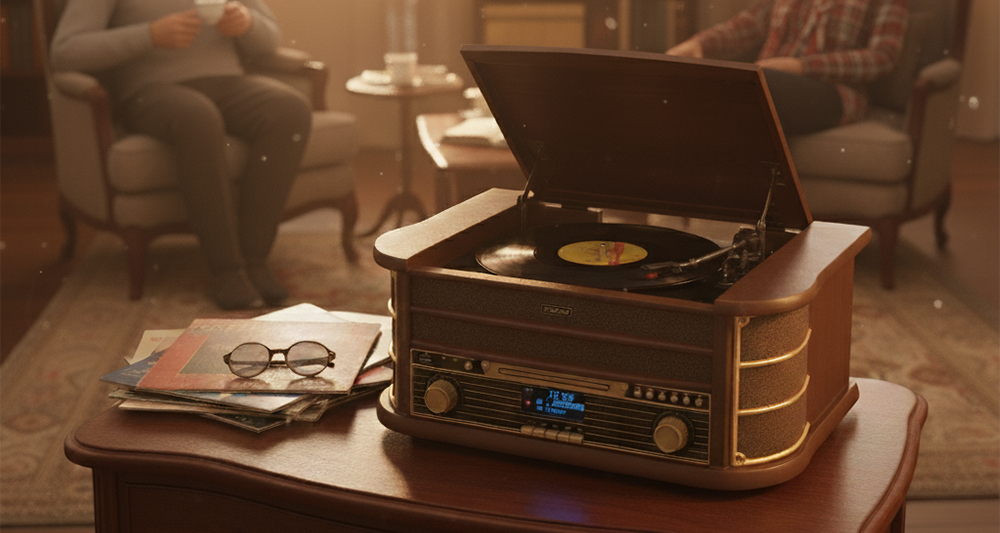 Afbeelding Lenco Platenspeler met CD, Radio & Bluetooth