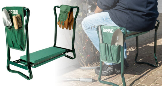 Afbeelding voor Inklapbare Tuinkruk met Gereedschapstassen