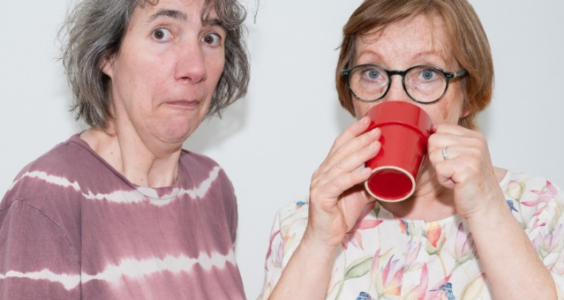 Afbeelding voor NOOIT GENOEG – Cabaretduo 2Vliegen